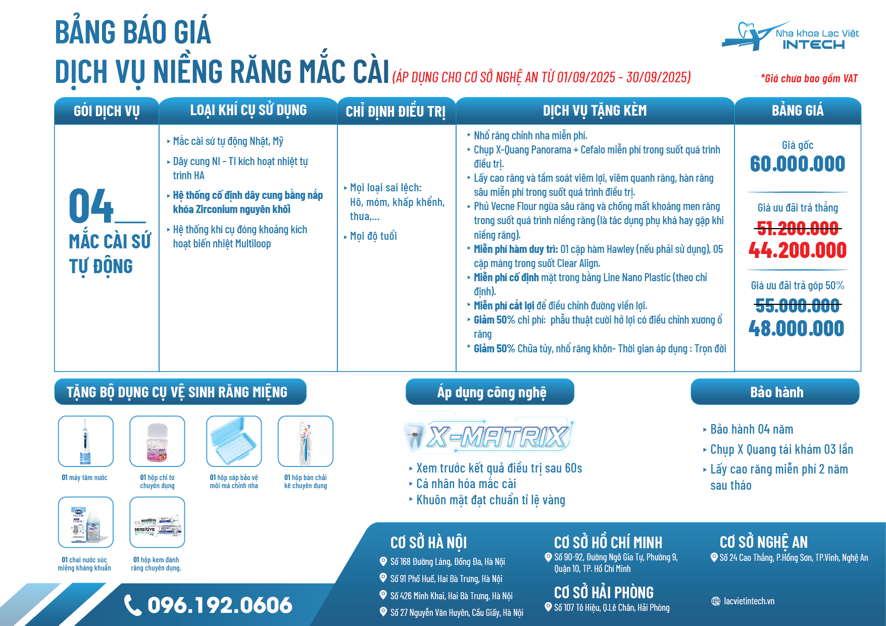 Bảng Giá Dịch Vụ Niềng Răng 23 Bang gia dich vu nieng rang tai Nghe An Nha khoa lac viet intech 4