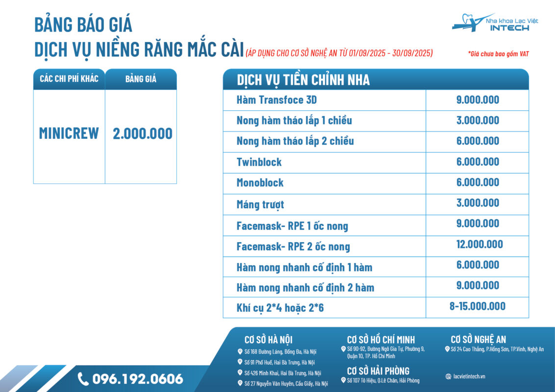 Bảng Giá Dịch Vụ Niềng Răng 24 Bang gia dich vu nieng rang tai Nghe An Nha khoa lac viet intech 5